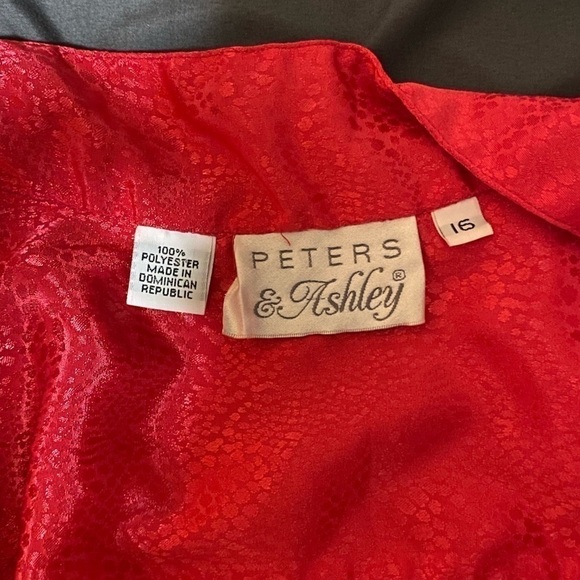  Peter and Ashley red vintage Blouse size 16 - Picture 3 of 5
